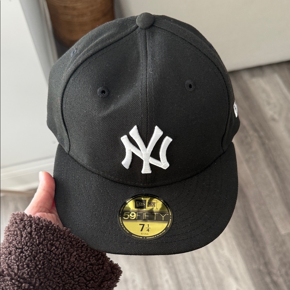 New Era Black Cap with White Logo